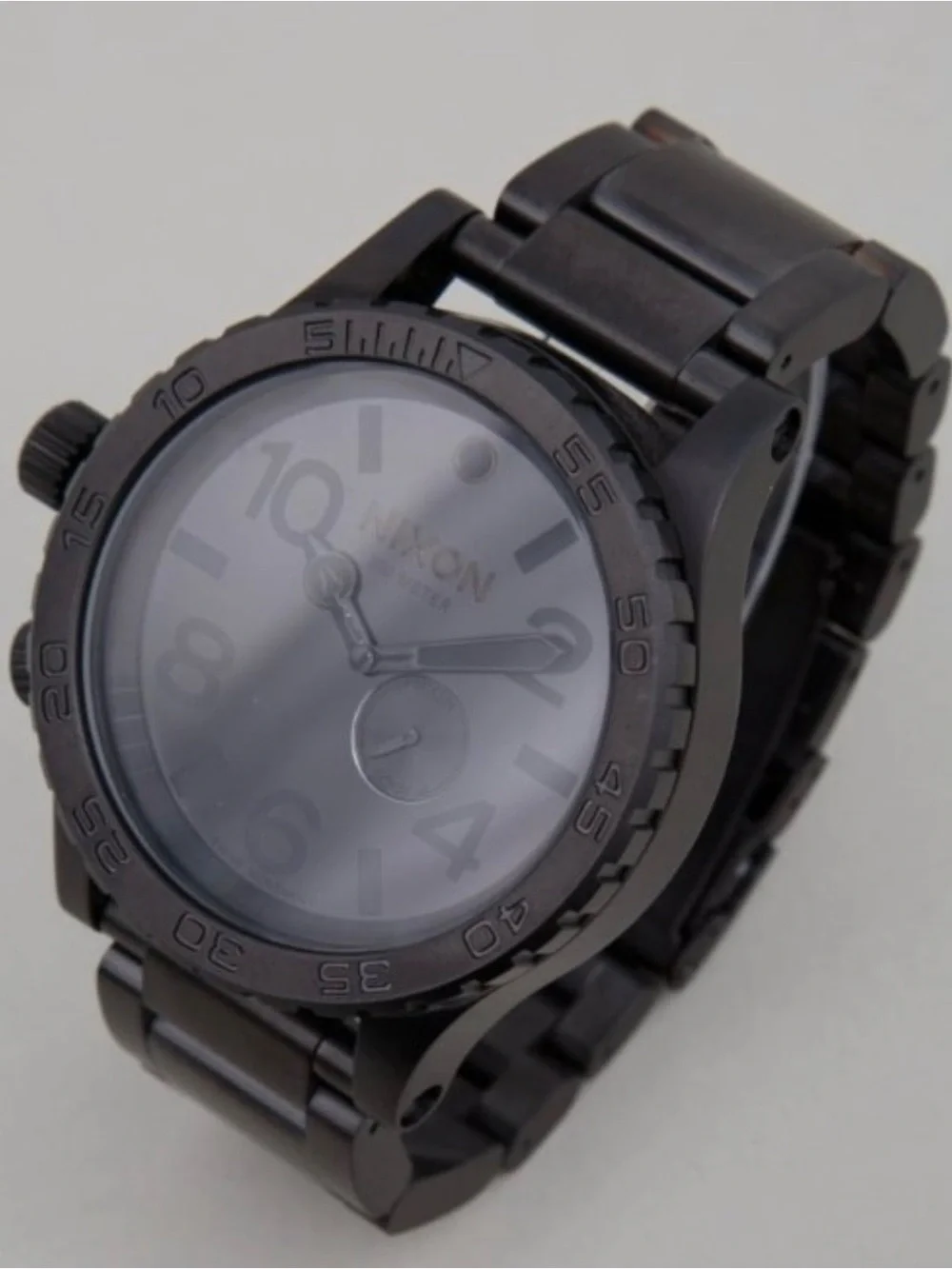 Nixon Matte Black Stainless Steel Dive Watch